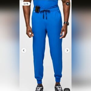 Figs Tansen Jogger Scrub Pants Technical Collection men's S Royal Blue NWOT